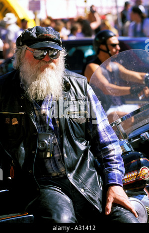 Motorrad-Fan Bike Week Daytona Beach Florida USA Stockfoto