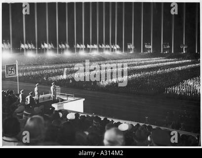 Hitler Nürnberg Nacht Stockfoto