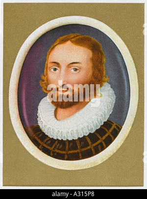 Edmund Spenser Miniatur Stockfoto