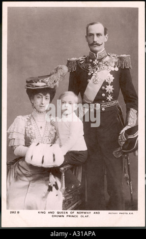 Haakon Vii Norwegen Familie Stockfoto