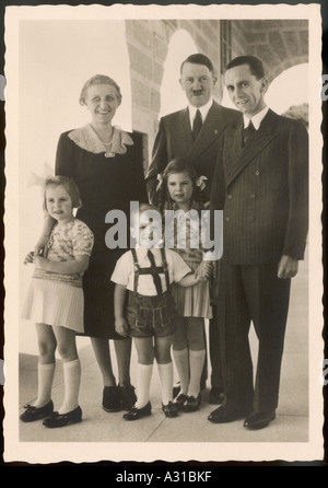 Hitler Goebbels Familie Stockfoto