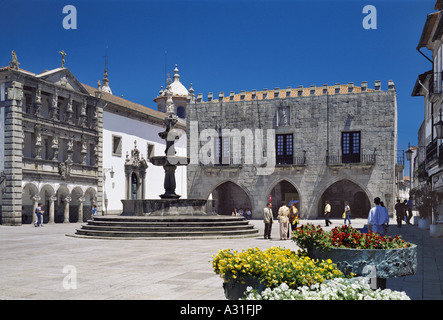 Portugal Costa Verde, Viana do Castelo, Praça da República Square Stockfoto
