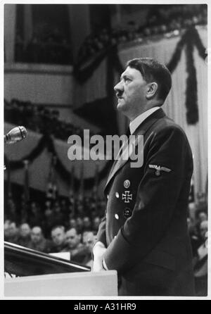 Hitler spricht im Palace Stockfoto