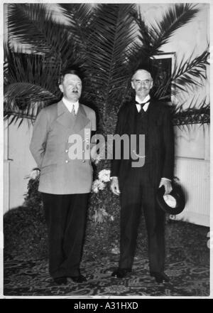 Hitler mit Chamberlain bei Bad Godesberg Stockfoto