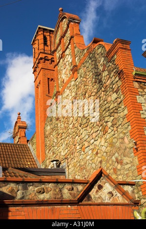 Detail von Mauerwerk und zufällige Mauerwerk auf Redland Grüne Schule ehemals Fairfield High School Montpelier Bristol UK Stockfoto