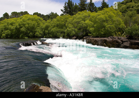 Huka Falls in der Nähe von Taupo auf der Nordinsel, Neuseeland. Stockfoto