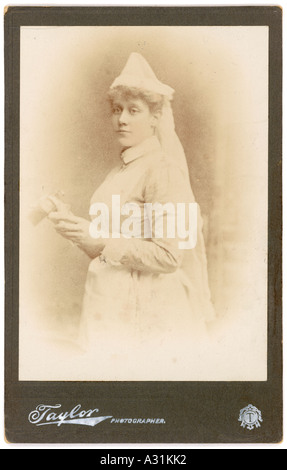 C19th Krankenschwester Foto Stockfoto