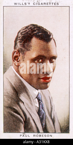 Paul Robeson Cig Karte Stockfoto