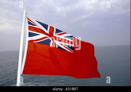 Union Jack-Flagge auf einem Boot Stockfoto