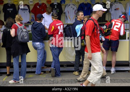 Tschechien Männer Deutschland Fifa Hamburger Fanfest Fußball Fußball Fans Anhänger Welt Cup 2006 deutsche Deutschland Farbe colo Stockfoto
