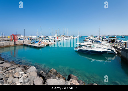 Hafen in Corralejo, Fuerteventura, Kanarische Inseln, Spanien Stockfoto