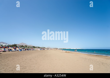 Playa de Los Pocillos, Puerto del Carmen, Lanzarote, Kanarische Inseln, Spanien Stockfoto