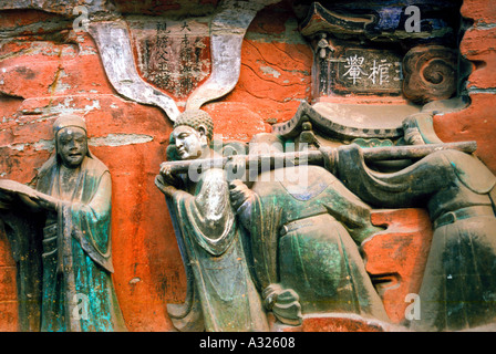 Buddhistischen Höhle Schnitzereien Dazu China 5 Stockfoto