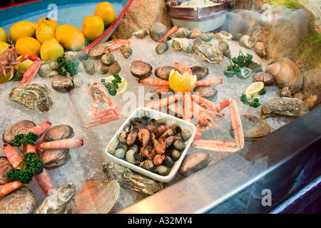 Auswahl an Meeresfrüchten Stockfoto