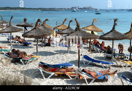 Menschen an einem Strand, Mallorca, Spanien Stockfoto