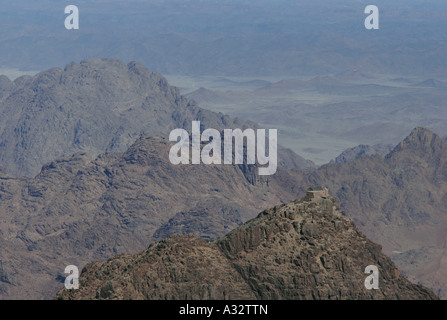 Der Gipfel des Berges Sinai aka Dschebel Musa (2285 m) auf der Halbinsel Sinai, Ägypten Stockfoto