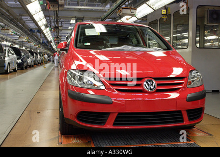 Volkswagen AG - Herstellung von Golf 5, Wolfsburg, Deutschland Stockfoto