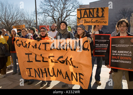 Protest gegen Gefangenenlager Guantanamo Stockfoto