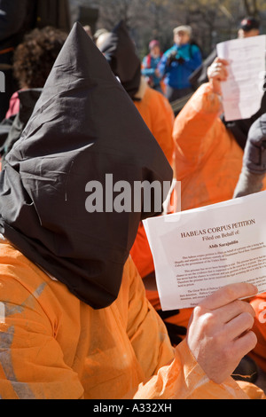 Protest gegen Gefangenenlager Guantanamo Stockfoto