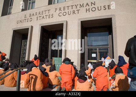 Protest gegen Gefangenenlager Guantanamo Stockfoto