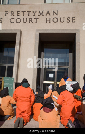 Protest gegen Gefangenenlager Guantanamo Stockfoto