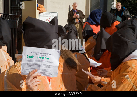 Protest gegen Gefangenenlager Guantanamo Stockfoto