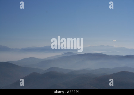 Weiten Blick von Rocca di Calascio, Gran Sasso Nationalpark Abruzzen Italien Stockfoto