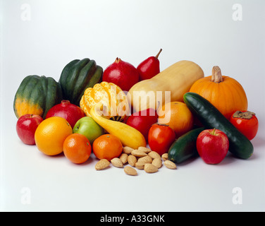Landwirtschaft - Herbst Früchte & Gemüse, im Studio. Stockfoto