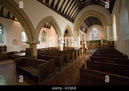 St. Peters Kirche Kirchenschiff, Upper Slaughter, Gloucestershire, england Stockfoto