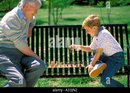 Großvater-Enkel 326 Stockfoto