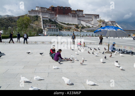 Potala Palast, Lhasa, Tibet. 1694 Stockfoto