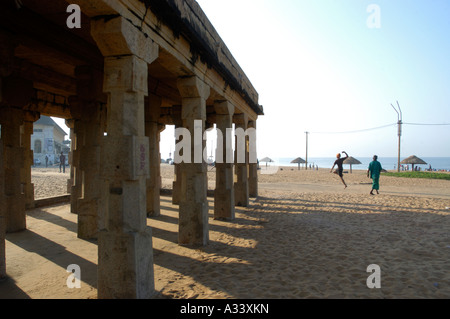 ALTE STEIN-STRUKTUR VON TRAVANCORE KÖNIGREICH IN SANGHUMUGHOM STRAND TRIVANDRUM Stockfoto