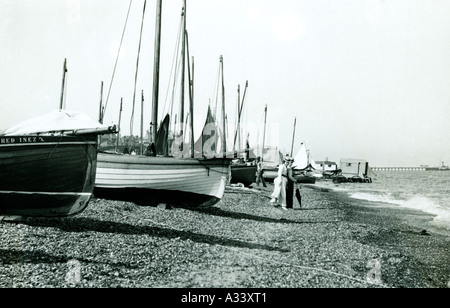 Southwold Strand Suffolk UK 1900 Stockfoto