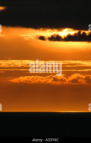 Sonnenuntergang über Machirs Bay Islay Argyll Schottland Stockfoto