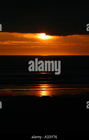 Sonnenuntergang über Machirs Bay Islay Argyll Schottland Stockfoto