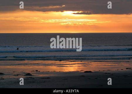 Sonnenuntergang über Machirs Bay Islay Argyll Schottland Stockfoto