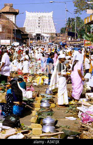 ATTUKAL PONGALA IN KERALA TRIVANDRUM Stockfoto