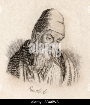 Euclid von Alexandria, c 325 - c 265 v. Chr. Der griechische Mathematikhistoriker ist bekannt für seine Abhandlung über Mathematik, die Elemente. Stockfoto