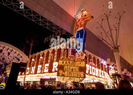 Fantastische Lichtshow am alten Strip Freemont Street Las Vegas Nevada, USA Stockfoto