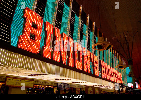 Fantastische Lichtshow am alten Strip Freemont Street Las Vegas Nevada, USA Stockfoto