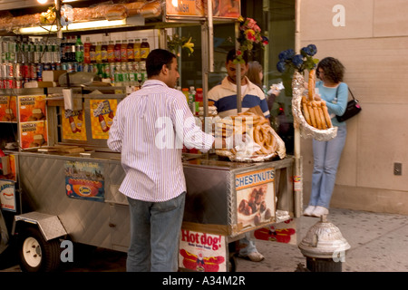 Hot-Dog Veräusserer Stockfoto