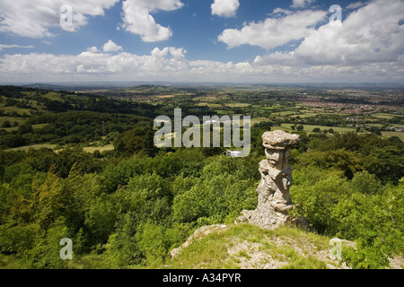 Die Devils Schornstein Leckhampton Hill auf der Cotswold Weise National Trail Stockfoto