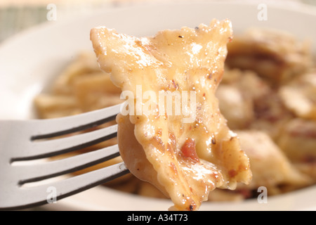 Piemontese nördlichen italienisches Ravioli mit mit Soße Agnolotti Con Sugo d arrosto Stockfoto