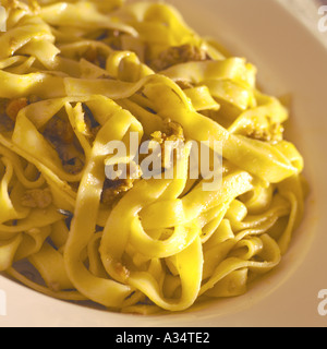 Fettuccine mit piemontesischen Stil Fleisch sauce Sugo di Carne Stockfoto