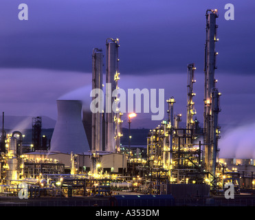 Petrolchemical Werk in Schottland, Grangemouth, Stockfoto