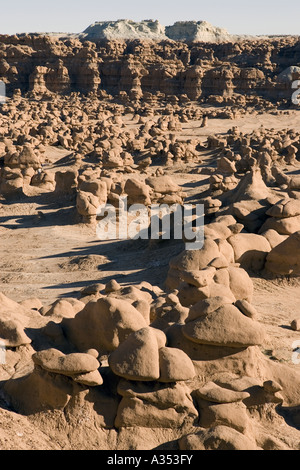 Goblin Valley State Park Utah mit seiner einzigartigen Felsformationen aus Sandstein Entrada gemacht Stockfoto