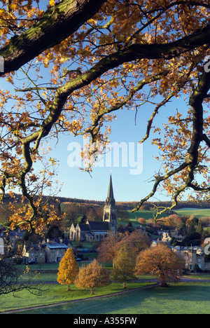 Edensor im Herbst in Derbyshire "Great Britain" Stockfoto