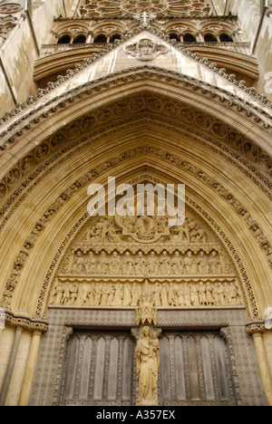 Eingang Nord, Westminster Abbey, London, England, UK Stockfoto