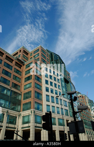 Aussicht auf das Zentrum der Broadgate in Bishopsgate, City of London, England, UK Stockfoto