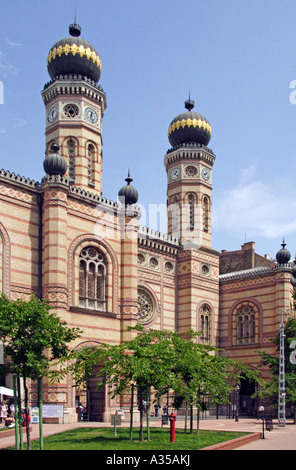 Die maurischen Dohany Synagoge, Budapest, abgeschlossen im Jahre 1859 ist die größte Synagoge in Europa Stockfoto